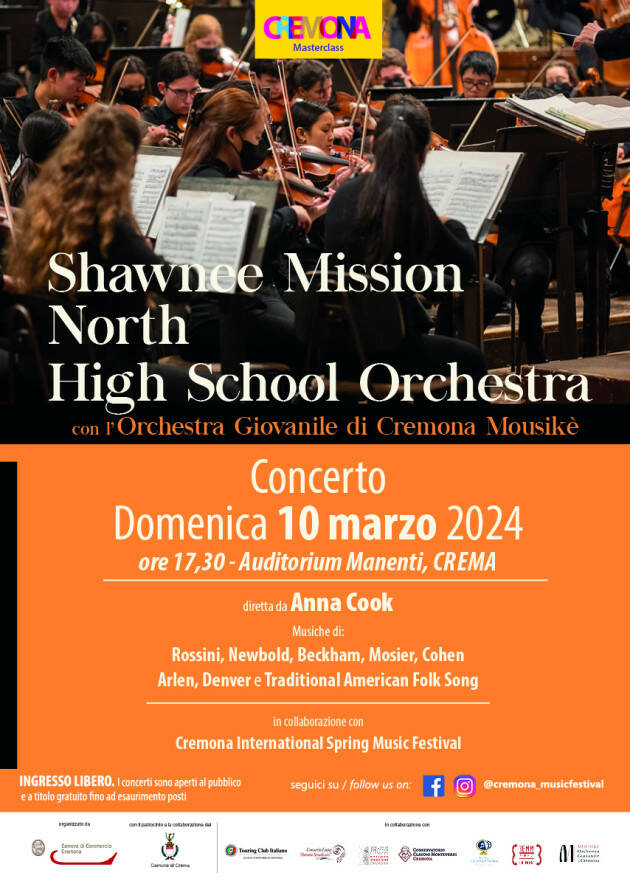 A CREMA CONCERTO DELL’ORCHESTRA AMERICANA DELLA SHAWNEE MISSION NORTH HIGH SCHOOL