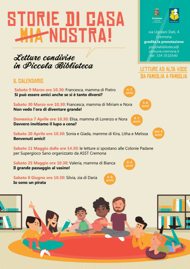 (CR) Letture condivise Piccola Biblioteca di Palazzo Affaitati Evento 8 giugno