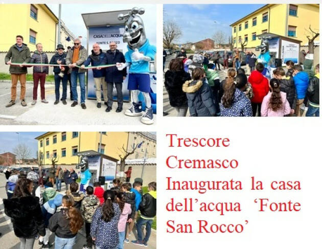 Trescore Cremasco, Padania Acque: Inaugurata la casa dell’acqua ‘Fonte San Rocco’