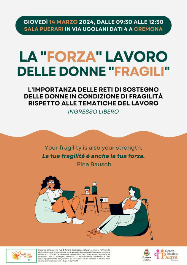 Rete Donne Segnala l’interessante convegno che si terrà il 14 marzo a Cremona