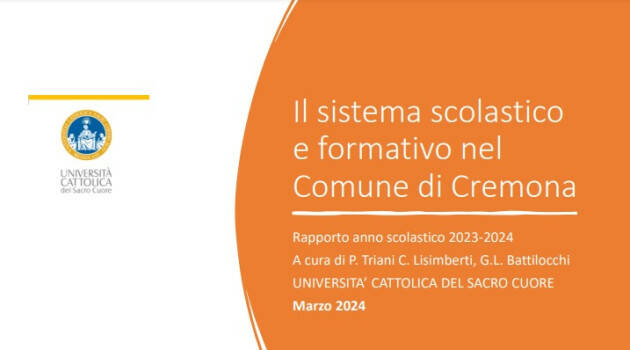 Il sistema scolastico e formativo nel Comune di Cremona Rapporto anno 2023-2024