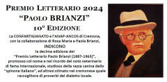 (CR) BANDO DEL PREMIO BRIANZI 2024, CON IL REGOLAMENTO DI PARTECIPAZIONE.