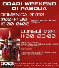 Sound Soresina Ecco il nostro programma per questo fantastico weekend di Pasqua