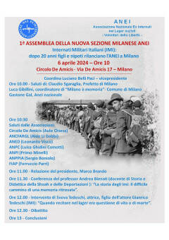 MILANO È MEMORIA. RINASCE LA SEZIONE MILANESE DELLA ANEI 