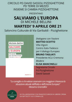 PD Pizzighettone Presentazione  libro Salviamo l'Europa di Michele Bellini