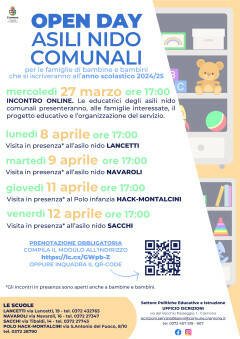Cremona Fino al  12 aprile open day negli asili nido comunali