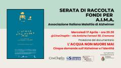 Raccolta fondi per AIMA al CineChaplin il 17/4/2024 con Cremona Solidale