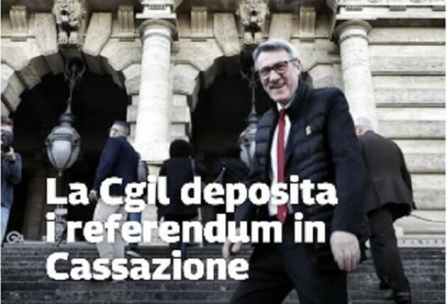 La Cgil Lancia 4 referendum: PRECARIETÀ APPALTI LICENZIAMENTI JOBS ACT