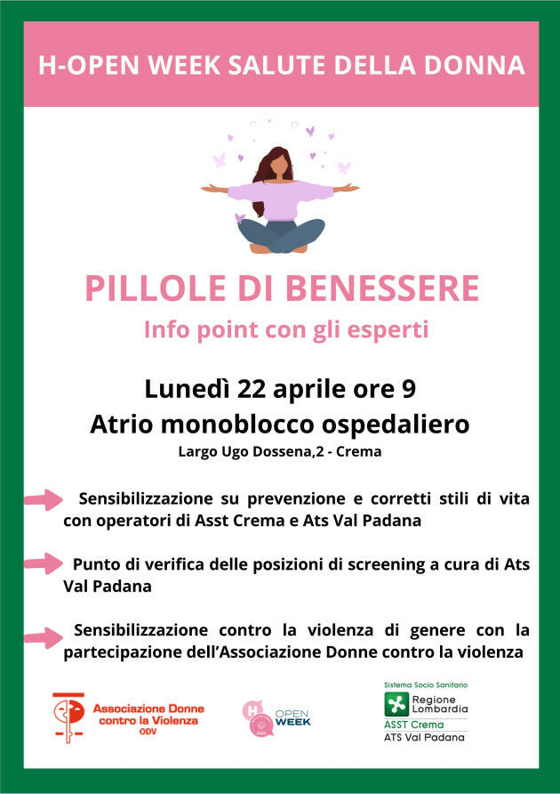 ASST Crema Salute della donna, info point al Maggiore