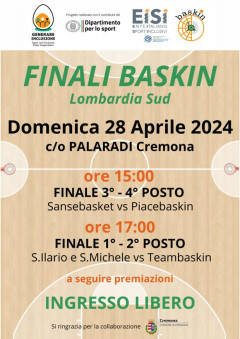 (CR)  Baskin Al Palaradi la finale del Campionato di baskin Lombardia Sud