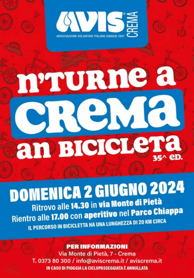 Presentazione della 35° edizione della ciclopasseggiata AVIS Crema