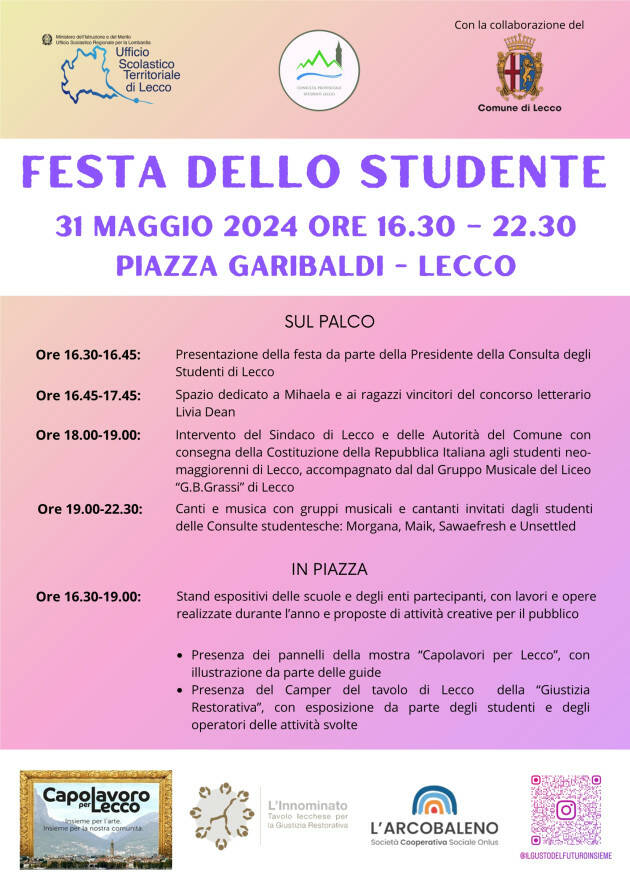 (Lecco) Scuola La Festa dello studente 2024