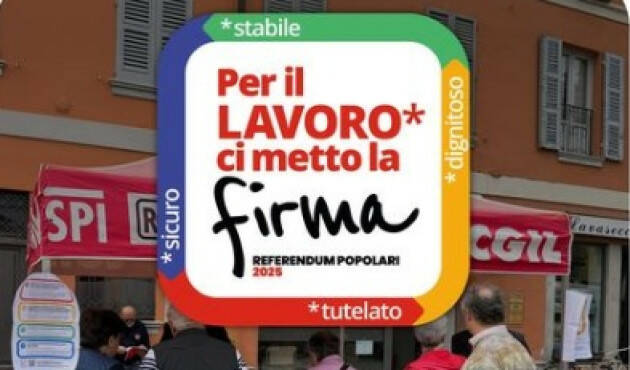 La Cgil di Cremona prosegue nella raccolta firme sui 4 referendum per il lavoro