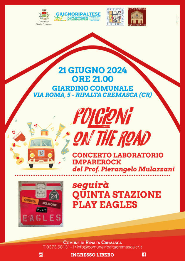 Folcioni on the road 21 giugno ore 21,00 Ripalta Cremasca