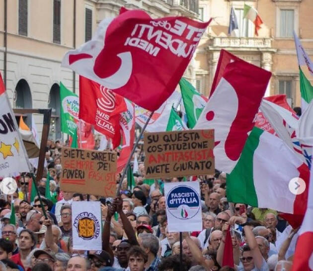 Roma La delegazione Pd al presidio delle 18 antifascista indetta dall'UDU 