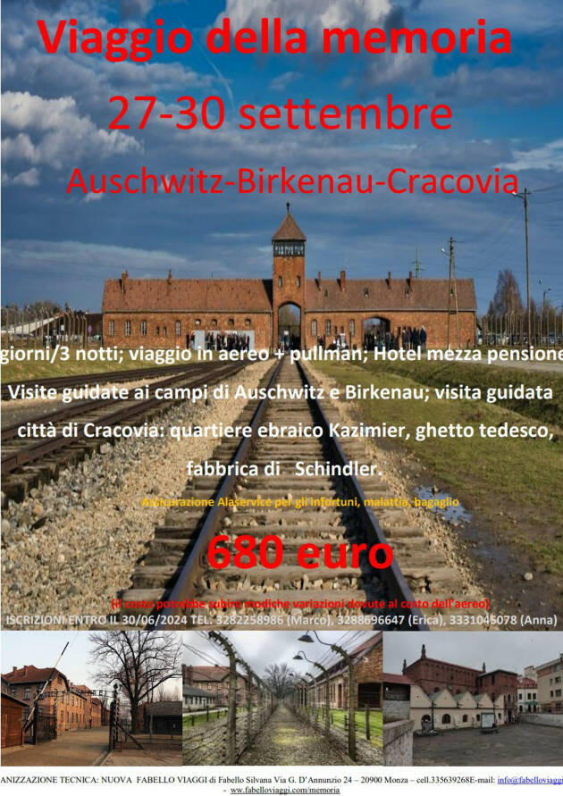 ANPI di Castelleone organizza Viaggio  della memoria 27-30 settembre  2024
