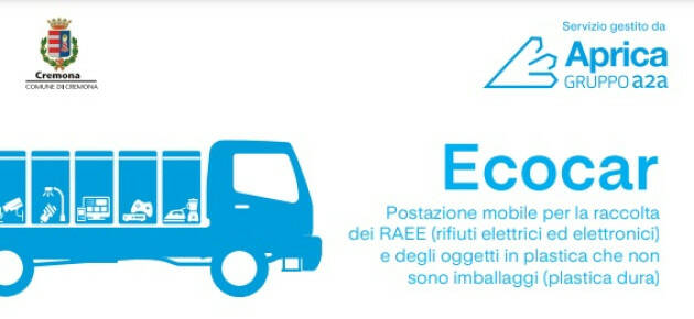 (CR)  Sabato 29 giugno raccolta RAEE e plastica dura in via Novati