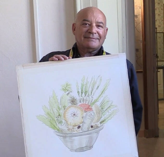 Castell’Arquato in acquerello e 'Ricerche astratte' mostra di Riccardo Bozuff