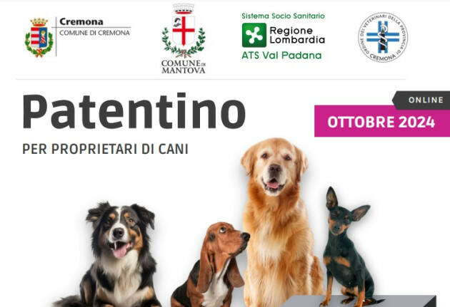 (CR) Sono aperte le iscrizioni alla nuova edizione del Patentino per proprietari di cani.
