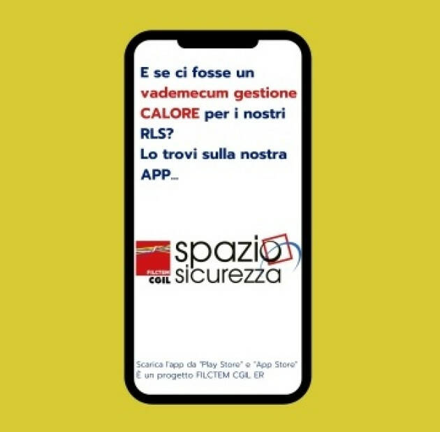 Filctem Cgil Ecco  Il vademecum per la gestione calore