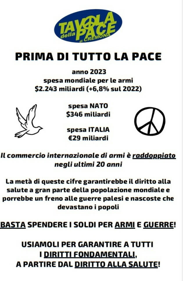 (CR) Prima di tutto la PACE : festa volontariato 2024