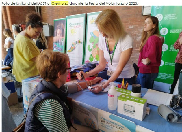 ’ASST DI CREMONA PARTECIPA ALLA FESTA DEL VOLONTARIATO del 22 settembre