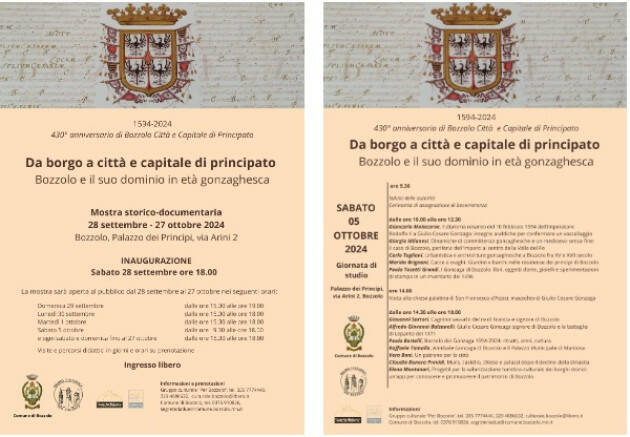 A Bozzolo una mostra e un convegno sul periodo gonzaghesco della città