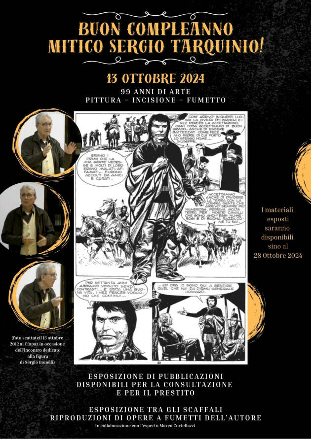 (CR) Il Centro Fumetto augura  Buon Compleanno Sergio Tarquinio! E sono 99!