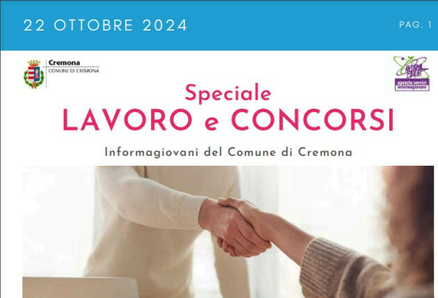 SPECIALE LAVORO CONCORSI Cremona, Crema, Soresina, Casal.ggiore |22 ottobre 2024