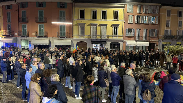 Crema  Marcia della Pace Il discorso del Sindaco Fabio  Bergamaschi