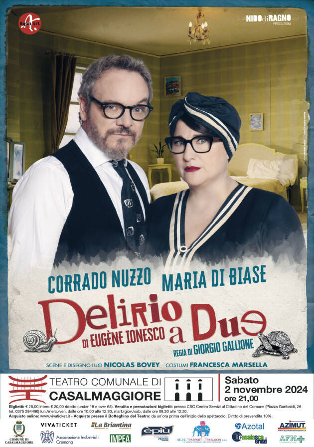 Teatro Casalmaggiore DELIRIO A DUE  con Corrado Nuzzo e Maria Di Biase  