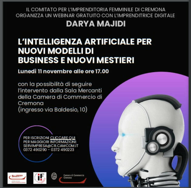 CAM COM CR WEBINAR GRATUITO sull’intelligenza artificiale