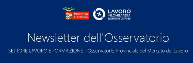 Provincia di Cremona  pubblicata la Newsletter n. 02/2024  Mercato del Lavoro
