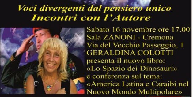 (CR) Italia Cuba Presenta il libro Lo spazio dei Dinosauri di Geraldina Colotti