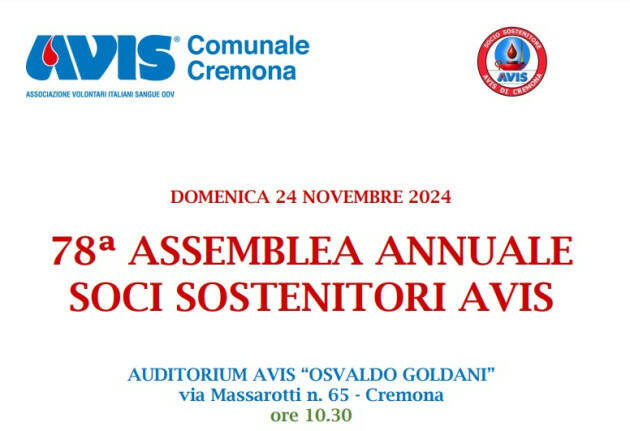 Cremona ASSEMBLEA SOCI SOSTENITORI AVIS