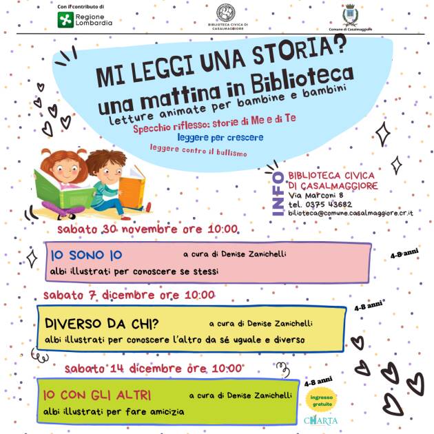 Casalmaggiore MI LEGGI UNA STORIA? Evento del 14 dicembre