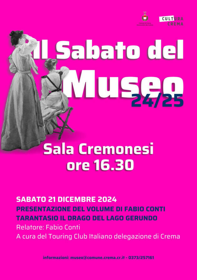 Crema ritorna anche per dicembre l’appuntamento con il Il Sabato del Museo.