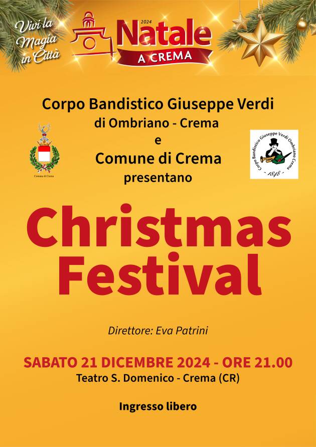 Crema Sabato 21 dicembre: concerto di Natale