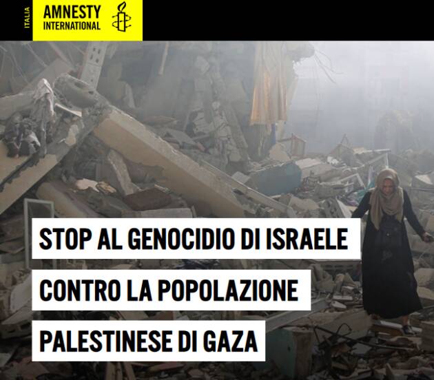 Amnesty Firma Petizione A Gaza è genocidio