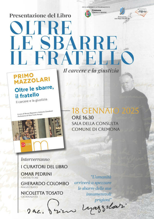 Presentazione del libro   OLTRE LE SBARRE, IL FRATELLO ... di Primo Mazzolari 
