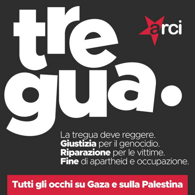 Arci L'accordo di tregua a Gaza è uno spiraglio
