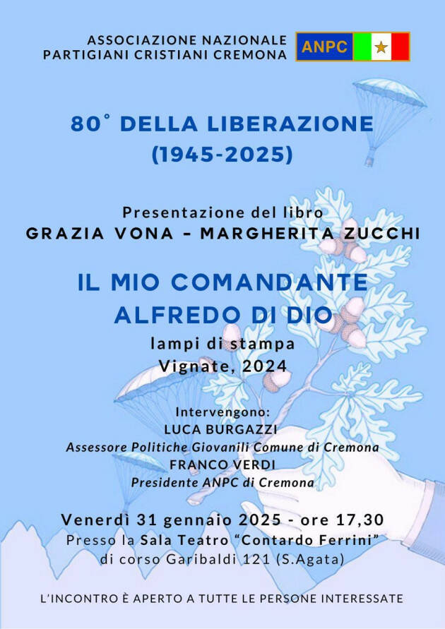 ANPC invita presentazione del libro 'IL MIO COMANDANTE ALFREDO DI DIO'