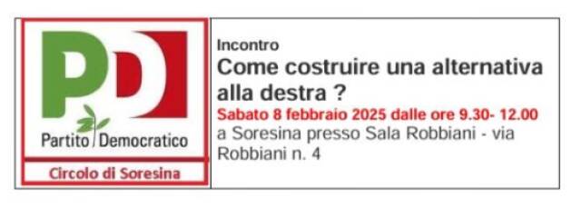 PD Soresina Incontro  Come costruire una alternativa alla destra ?