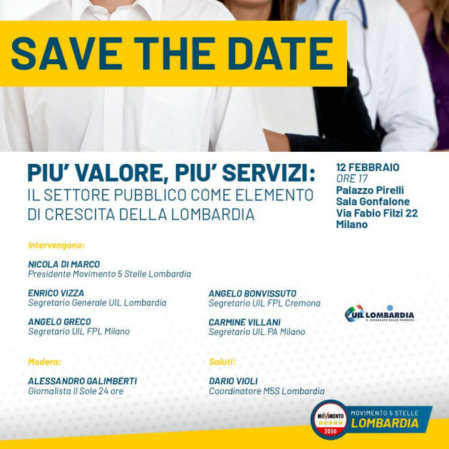 LAVORO - UIL, DI MARCO (M5S): 'Più valore, più servizi'