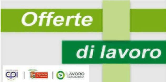 Attive  177 offerte lavoro CPI 18/02/2025 Cremona,Crema,Soresina e Casal.ggiore