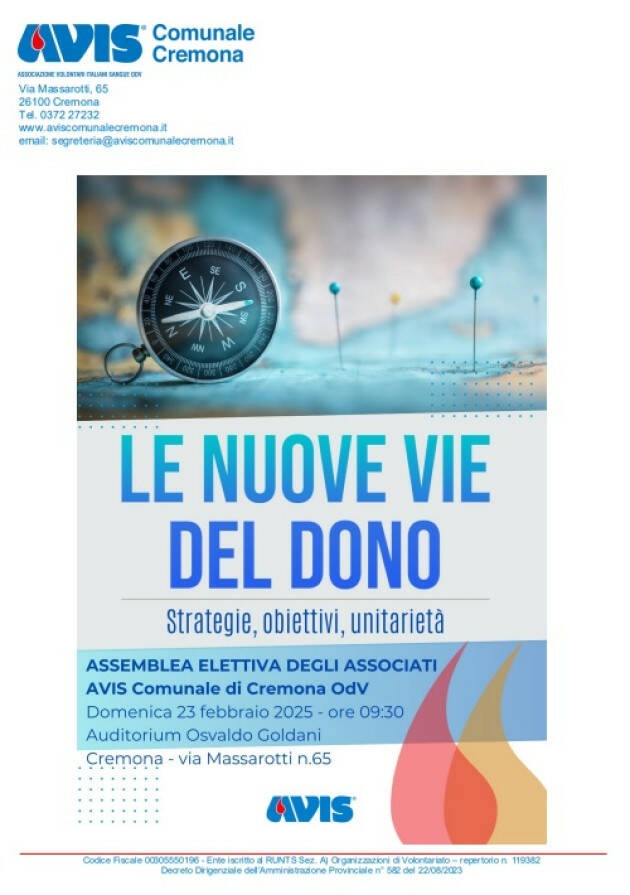 Assemblea Elettiva Soci di AVIS Comunale di Cremona.