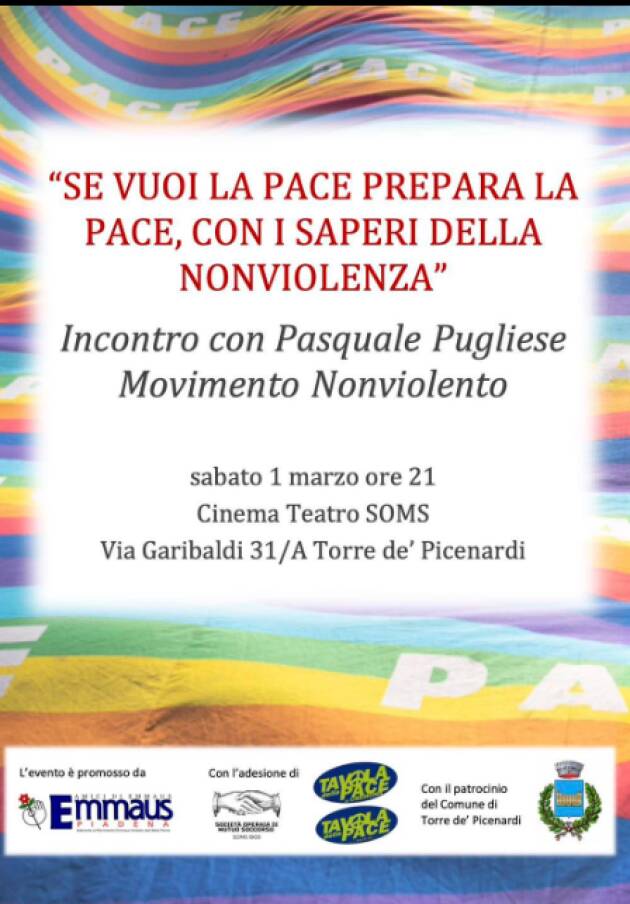 Emmaus SE VUOI LA PACE PREPARA LA PACE INCONTRO CON PASQUALE PUGLIESE