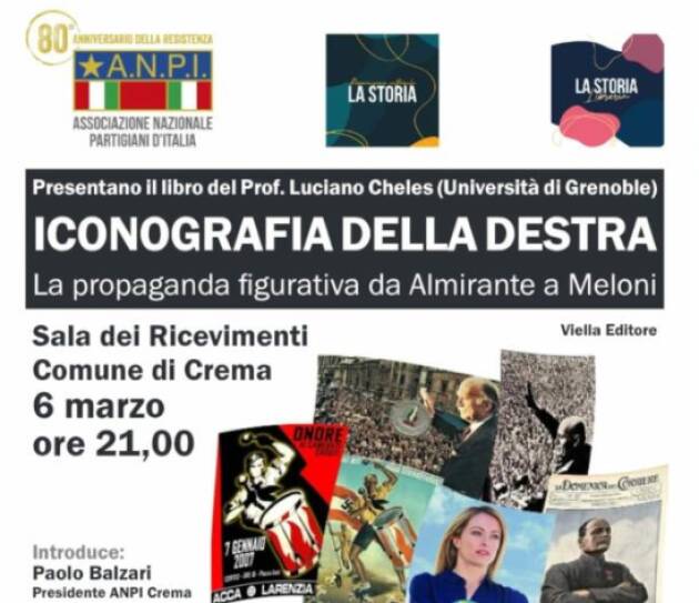Anpi Crema presenta libro ICONOGRAFIA DELLA DESTRA di Luciano Cheles