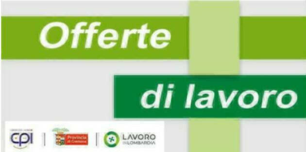 Attive 183 offerte lavoro CPI 25/02/2025 Cremona,Crema,Soresina e Casal.ggiore