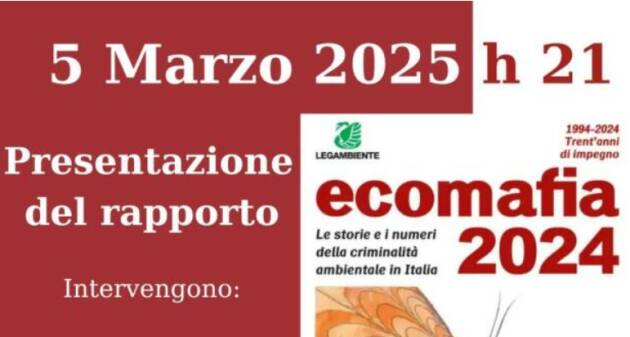 (CR) Legambiente Vedo Verde e Libera contro le Mafie presentano Rapporto Ecomafie 2024.